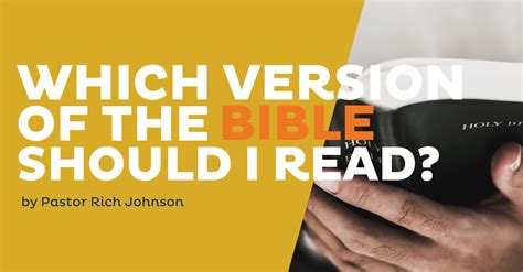 What version of the bible should i read. When it comes to reading the Bible, there are numerous versions available, each with its own unique translation style and target audience. With so many options to choose from, it c... 