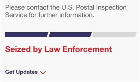 What will tracking say if a package has been seized. It has no other tracking update other than leaving that state, I would guess it would update tracking at least once locally before being confiscated. Using USPS tracking service … 