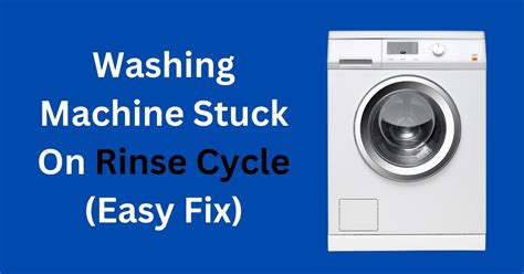 What would cause my washing machine to stop at the rinse cycle …