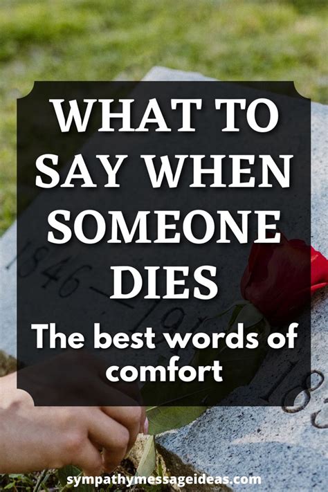 What you should say when someone dies