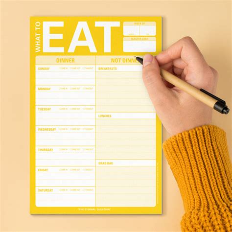 Full Download What To Eat Pad Magnet On Back By Not A Book