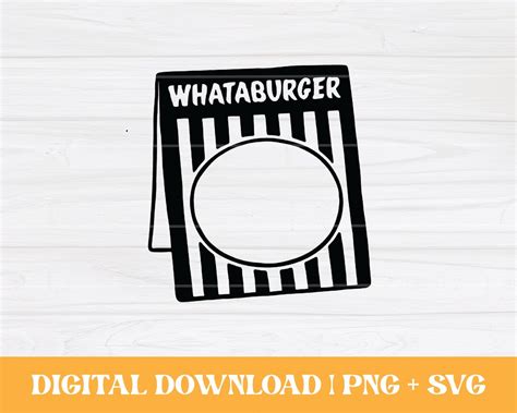 Whataburger Table Tent PNG File Customizable monogram PNG Etsy