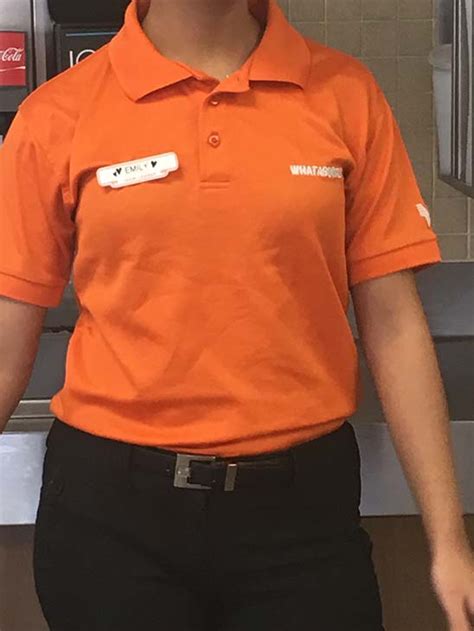 Whataburger dress code. Backless tops or dresses. Facial piercings. Shorts or skirts with inseams of less than 6″. Anyone wearing these items is in violation of the dress code.”. As you can see, this example dress code policy uses specific measurements and references when describing items that are inappropriate for the workplace. 