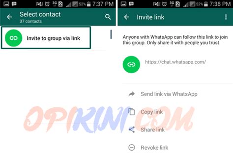 WhatsApp, Invite Ke Grup Sekarang Bisa Lewat Link - Opikini