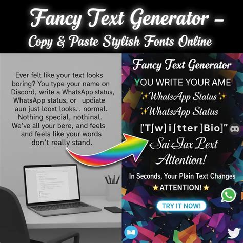 Whatsapp fancy text generator.  The text looks so small because three special unicode...