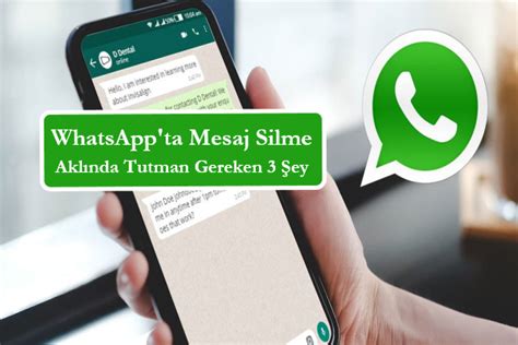 Whatsapp mesaj silme durdurma