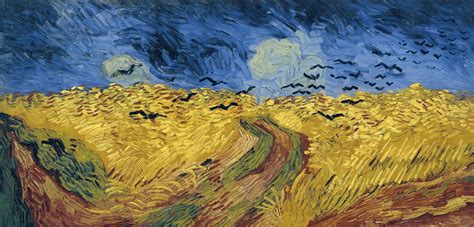 The series began with Wheat Field under Cloudy Sky then Wheatfield with Crows was painted when the crop was on the verge of harvest. Sheaves of Wheat painted after the harvest and concluding with Field with Haystacks (private collection). Green Wheat Fields or Field with Green Wheat was made in May. Wheat Field at Auvers with White House was ....