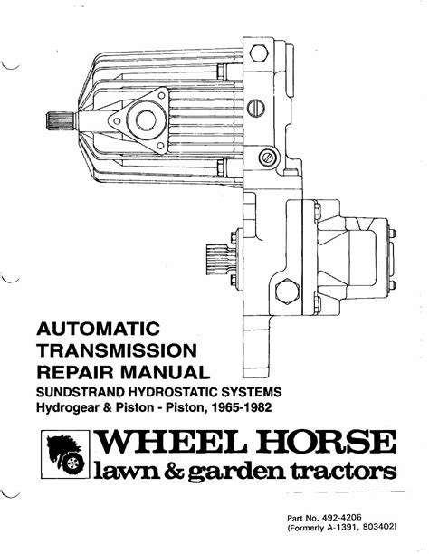 Wheel horse tractor hydrostatic transmission service manual. - 1997 2008 suzuki wagon rb310 rb413 rb413d reparaturanleitung download herunterladen.