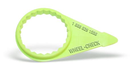 Wheelcheck. Wheel-Checks are also heat sensitive. If there is a binding brake or seized bearing, the heat is transferred through the stud and nut. Once the temperature exceeds 120º C (248º F), the Wheel-Check will start to blister around the circumference and eventually start to distort. 