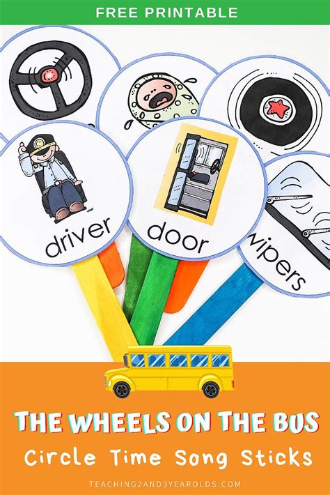 Wheels on the Bus Printable by Teach Simple