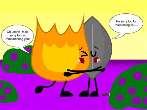 When Firey and Leafy reuinite in IDFB 2... by SugarCreatorOfSFDI on