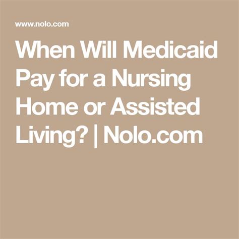 When Medicaid in Maryland Will Pay for a Nursing Home or Home ... - Nolo