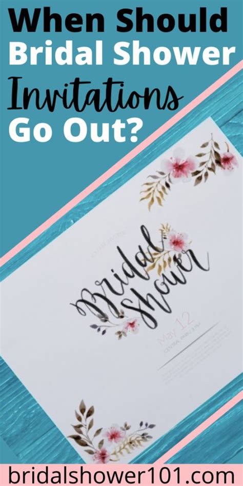 When Should Bridal Shower Invites Go Out?