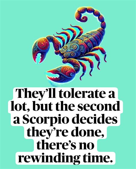 When a scorpio is done