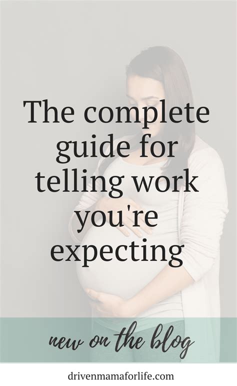 When and How to Tell Work You’re Pregnant [THE COMPLETE GUIDE]