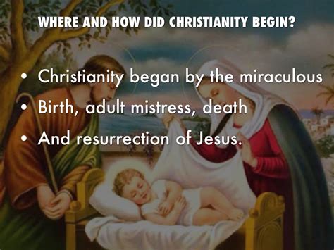 When did christianity start. Nov 24, 2015 ... The spread of Christianity is a historical process that unfolded over several centuries, beginning in the 1st century CE in the Roman province ... 