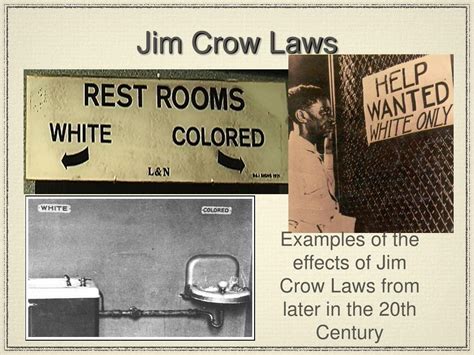 When did jim crow laws end quizlet. Plessy v. Ferguson. Plessy v. Ferguson judgment, issued by the U.S. Supreme Court on May 18, 1896, advancing the controversial “separate but equal” doctrine for assessing … 