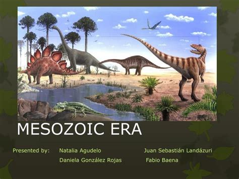The Mesozoic (from the Greek prefix meso meaning “between” and zoo