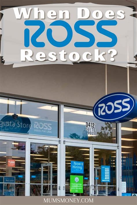 Re: Ross Stores - how often do they get re-stocked. 8 years ago. Im sure they probably are getting inventory every day. Day or night. Makes no difference go when you want. Ross is a low end discount store that has mostly junk, if you want something similar to Ross but much nicer hit up a TJ Maxx or Marshalls..