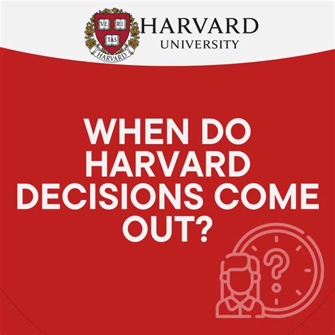 When does harvard decisions come out. November (Early Action/Early Decision I) Mid- or late December. January (Early Decision II) February. December, January, or February (Regular Decision) March or early April. These days, most college acceptance … 