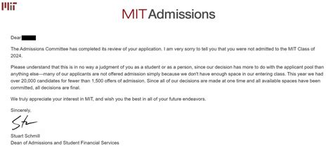MIT Regular Action decisions will be avail