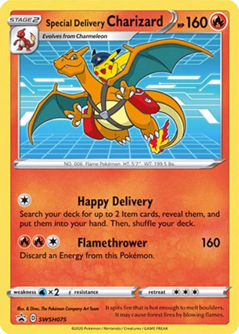 From my understanding, Special Delivery Charizard was supposed to have been released already, but due to many printing delays for other sets, it is now anticipated to be released when The Pokemon Center has sufficient stock of merchandise resupplied to be able to handle the dramatic influx of orders, which is likely to be within the next month.. 