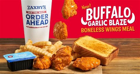 When does zaxby. 4 hand-breaded Chicken Fingerz™ with Zax Sauce®. Served with Cole Slaw, Texas Toast, Crinkle Fries, and Small Drink. 