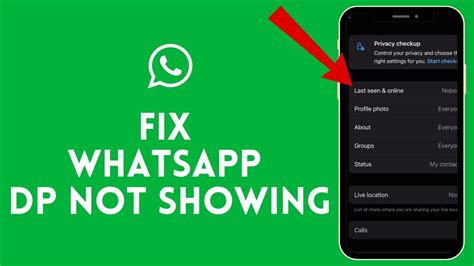 When dp is not showing in whatsapp