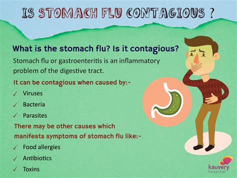 When is a stomach bug not contagious