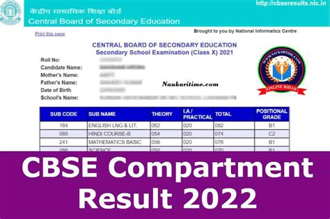 When is cbse compartment result
