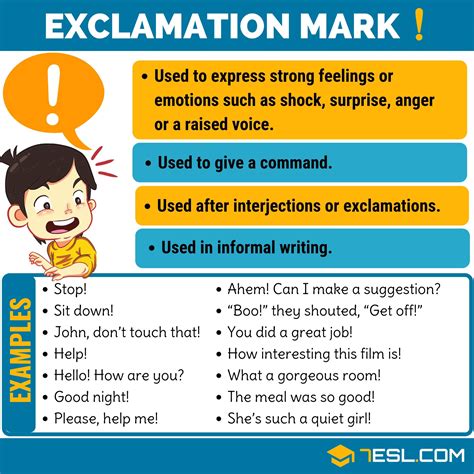When is exclamation mark used