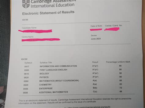 When is igcse october november result