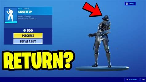 LAUGH IT UP EMOTE RETURN RELEASE DATE in Fortnite Item Shop! 2023Become A Member To Help Support Me And The Channel!:https://www.youtube.com/channel/UC8Q-pwY.... 