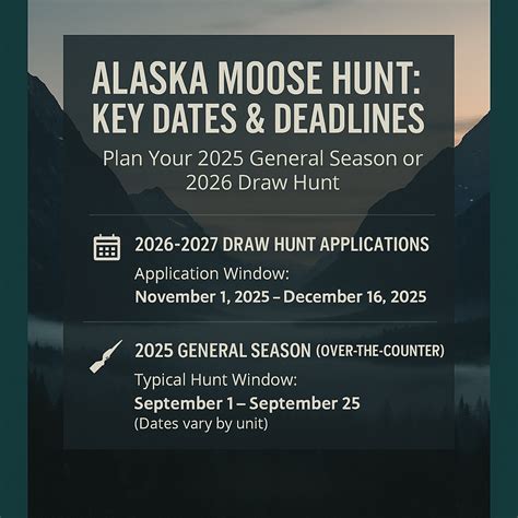 When is moose season in alaska