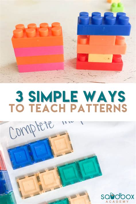 When teaching patterning to young children it is important to teach the