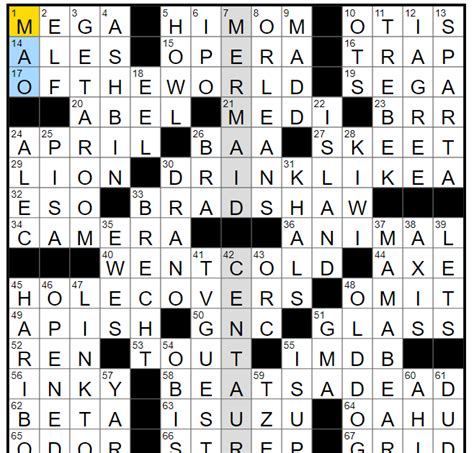 When the Lyrid meteor shower occurs Crossword Clue