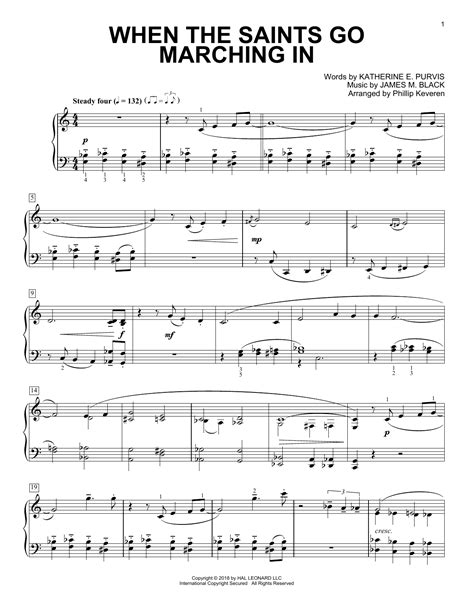When the saints go marching in piano. When the Saints Go Marching In. Arranged by Robert D. Vandall Piano Multi-Keyboard Ensemble Book Level: Early Intermediate Item: 00-88178. $7.95. 