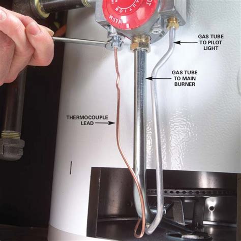 When to replace water heater. Jan 3, 2024 · 5. Reconnect Gas Control. Start by reconnecting the pilot and burner supply tubes, and the thermocouple, to the gas control valve. Make sure the thermocouple is only a quarter-turn more than hand-tight. If you have an electronic ignition, the Piezo igniter also needs to be reconnected now. 