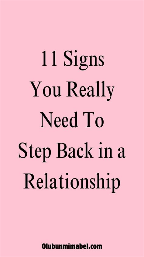 When to step back in a relationship