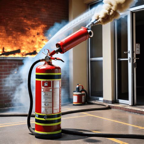 When using fire extinguisher you should aim