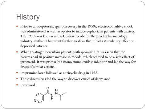 When were antidepressants invented