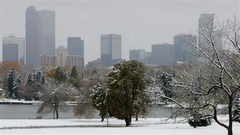 When will Denver see the first snow of the season?