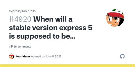 When will a stable version express 5 is supposed to be released?