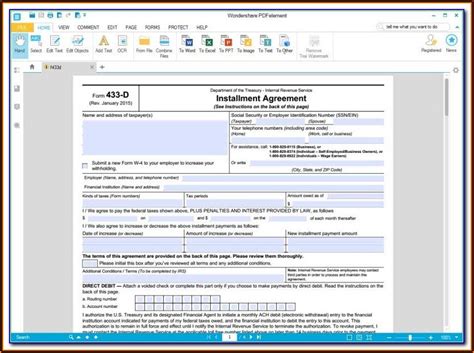Where Do I Send My Irs Form 433 D Form Resume Examples xg5b71WOlY