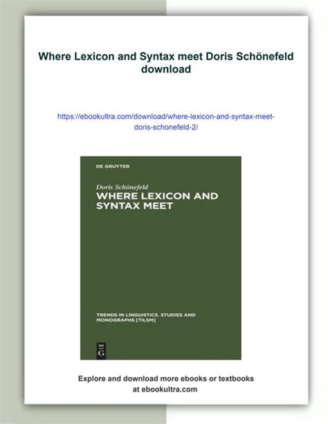 Where Lexicon And Syntax Meet