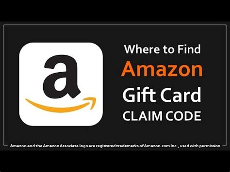 Where To Find Amazon Gift Card Claim Code Youtube