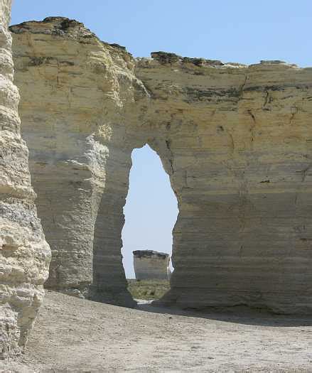 Also called the Chalk Pyramids, the Monument Rocks are a little further west of the Castle Rock and Badlands. Chalk Pyramids of Kansas. Photo by author. The …. 