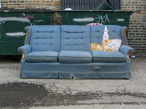 Where can i throw away a couch. The Basics. You can dispose of up to 10 large (bulk) items, per collection day (if that’s the way they can be lawfully collected). All large furniture items that can be collected — to recycling to trash — must be placed in a designated area (typically a curb or alley) and not on private property or the city’s Department of Sanitation ... 