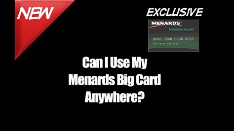 Where can i use my menards big card. Menards home improvement store currently offers three Menards card options. These include the Menards Big Card aimed at the ordinary customers, the Menards Contractor Card aimed at the contractors and the Menards Commercial Card designed for businesses. With the Menards Big Card, you can choose from a 2% rebate … 