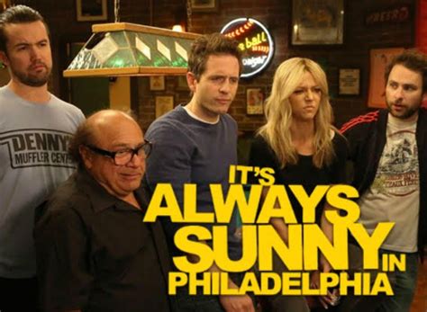 Where can i watch always sunny. It's Always Sunny in Philadelphia is an American sitcom created by Rob McElhenney and developed with Glenn Howerton for FX.It premiered on August 4, 2005, and was moved to FXX beginning with the ninth season in 2013. It stars Charlie Day, Howerton, McElhenney, Kaitlin Olson, and Danny DeVito.The series follows the exploits of "The Gang", a group … 